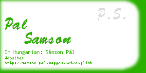pal samson business card