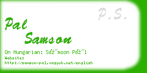 pal samson business card